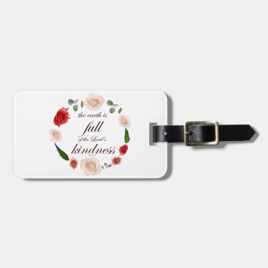 Psalm 33 volle Freundlichkeit Gepäckanhänger (Vorderseite horizontal)