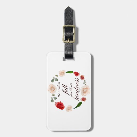 Psalm 33 volle Freundlichkeit Gepäckanhänger (Vorderseite vertikal)