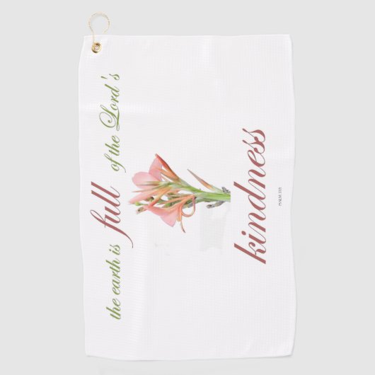 Psalm 33 volle Freundlichkeit Golfhandtuch (Vorderseite)