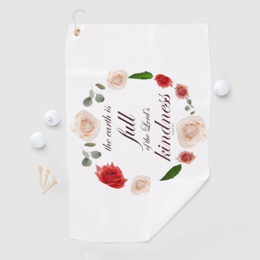 Psalm 33 volle Freundlichkeit Golfhandtuch (Insitu)