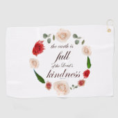 Psalm 33 volle Freundlichkeit Golfhandtuch (Horizontal)