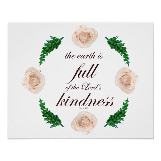 Psalm 33 volle Freundlichkeit Poster (Vorderseite)