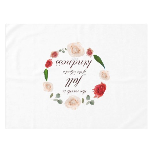 Psalm 33 volle Freundlichkeit Tischdecke (Vorderseite (Horizontal))