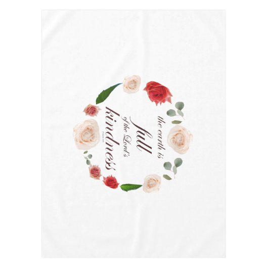 Psalm 33 volle Freundlichkeit Tischdecke (Vorderseite)