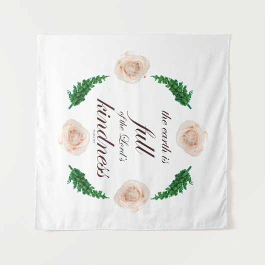 Psalm 33 volle Freundlichkeit Wandteppich (Vorderseite (Horizontal))