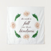 Psalm 33 volle Freundlichkeit Wandteppich (Vorderseite)