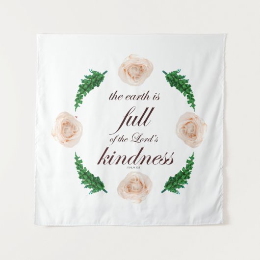 Psalm 33 volle Freundlichkeit Wandteppich (Vorderseite)