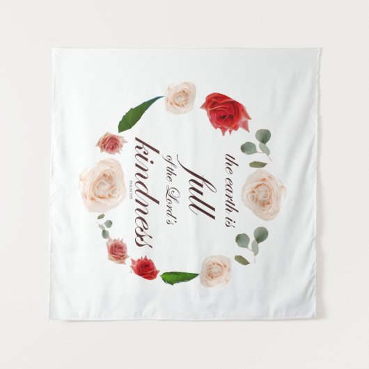 Psalm 33 volle Freundlichkeit Wandteppich (Vorderseite (Horizontal))