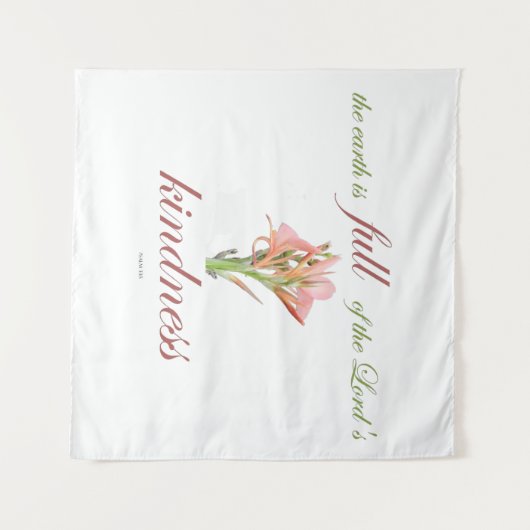 Psalm 33 volle Freundlichkeit Wandteppich (Vorderseite (Horizontal))