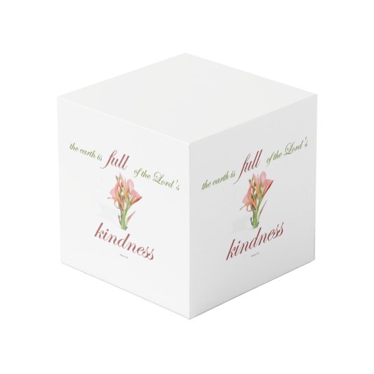 Psalm 33 volle Freundlichkeit Würfel (Vorderseite Schrägansicht)