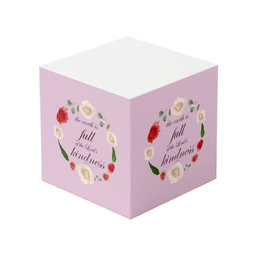 Psalm 33 volle Freundlichkeit Würfel (Rückseite Schrägansicht)