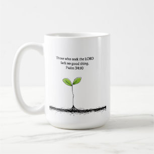 Psalm 34:10 Christliches Bibel-Mug Ermutigungsgesc Kaffeetasse