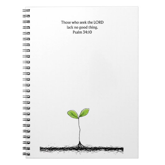 Psalm 34:10 Scripture Notebook | Writing Journal Notizblock (Vorderseite)