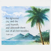 Psalm 34:17 fleecedecke (Vorderseite (Horizontal))