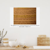 Psalm 34:17 poster (Küche)