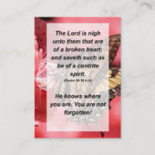 Psalm 34:18 Der Herr ist denen nahe, die Begleitkarte (Vorderseite)