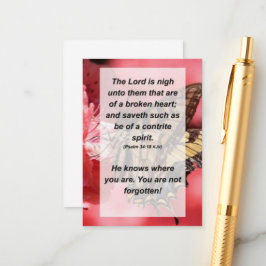 Psalm 34:18 Der Herr ist denen nahe, die Begleitkarte