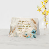 Psalm 34:18 Der Herr ist nah, die zerbrochene Bibe Karte (Gelbe Blume)