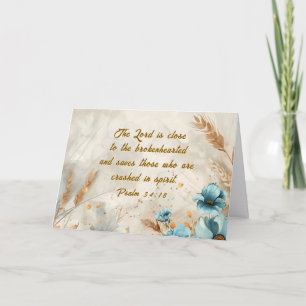 Psalm 34:18 Der Herr ist nah, die zerbrochene Bibe Karte