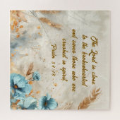 Psalm 34:18 Der Herr ist nah, die zerbrochene Bibe Puzzle (Horizontal)