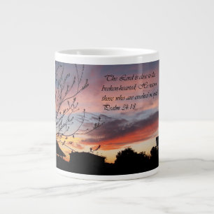 Psalm-34:18 Ermutigungs-Tasse Jumbo-Tasse