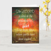 Psalm 34:18 Liebe Karte (Gelbe Blume)