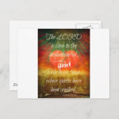 Psalm 34:18 Liebe Postkarte (Vorne/Hinten)