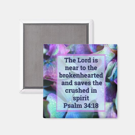 Psalm 34:18 magnet (Vorderseite/Rückseite)