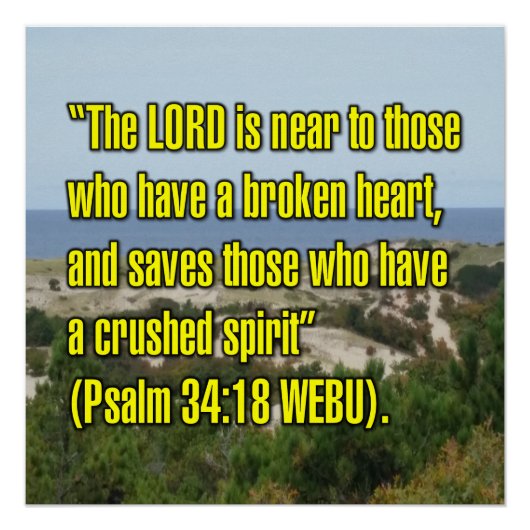 Psalm 34:18 WEBU Poster (Vorderseite)