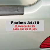 Psalm-34:19 99 Probleme aber… Autoaufkleber (Auf Auto)