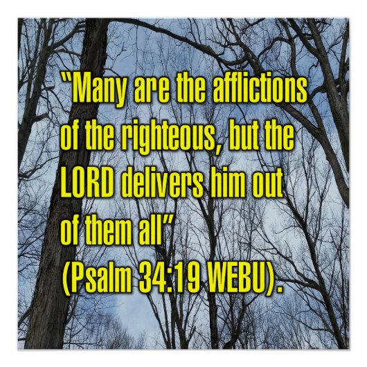 Psalm 34:19 WEBU Poster (Vorderseite)