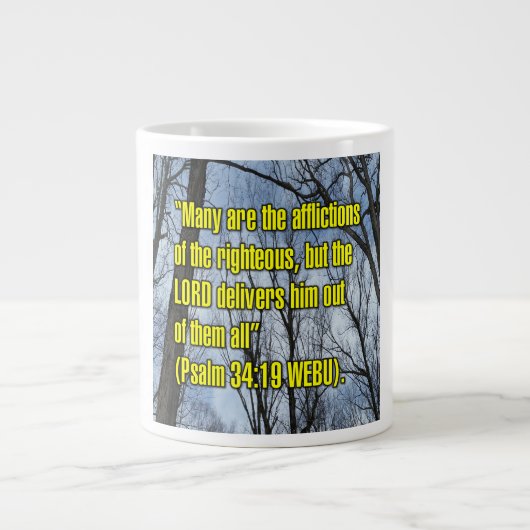 Psalm 34:19 WEBU-Tasse Jumbo-Tasse (Vorderseite)