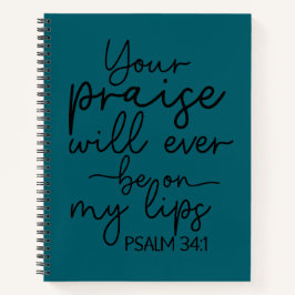 Psalm 34:1 notizblock