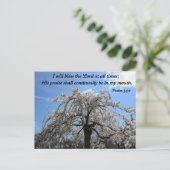 Psalm 34:1 postkarte (Stehend Vorderseite)