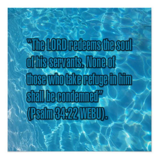 Psalm 34:22 WEBU Poster (Vorderseite)