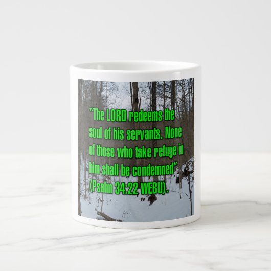 Psalm 34:22 WEBU Tasse (Vorderseite)