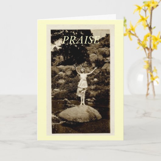 Psalm-34:2 Lob-Bibel-Vers-Karte Karte (Gelbe Blume)