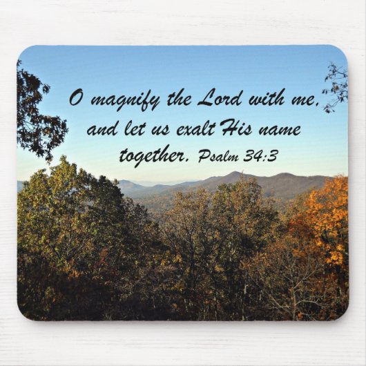 Psalm 34:3 mousepad (Vorne)