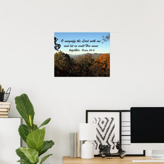 Psalm 34:3 poster (Heimbüro)