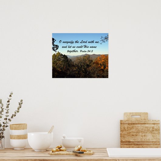 Psalm 34:3 poster (Küche)