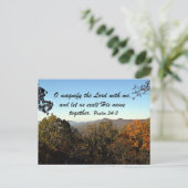 Psalm 34:3 postkarte (Stehend Vorderseite)
