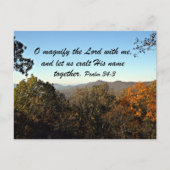 Psalm 34:3 postkarte (Vorderseite)