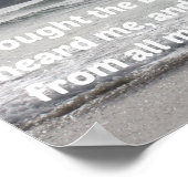 Psalm 34:4 Ich suchte den Herrn, und Er hörte mich Poster (Ecke)