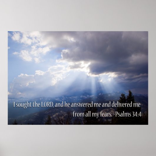 Psalm 34:4 poster (Vorne)