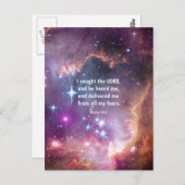 Psalm 34:4 postkarte (Vorne/Hinten)