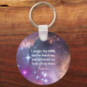 Psalm 34:4 schlüsselanhänger (Vorderseite)