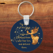 Psalm 34:7 Engel des Lord Encamps Rund Schlüsselanhänger (Vorderseite)