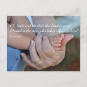 Psalm 34:8 Baby auf Oma's Lap Postcard Postkarte (Vorderseite)