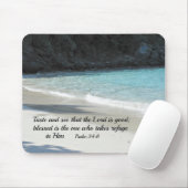 Psalm 34:8 Geschmack und sehen, dass der Herr ist Mousepad (Mit Mouse)