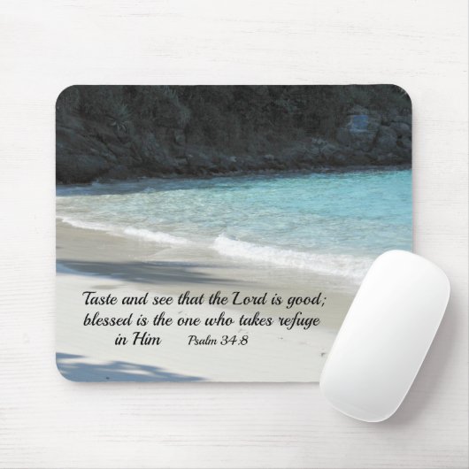 Psalm 34:8 Geschmack und sehen, dass der Herr ist Mousepad (Mit Mouse)